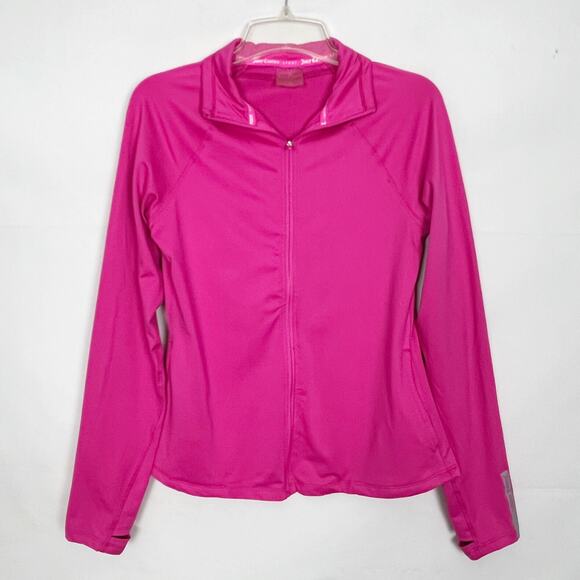 Juicy Couture Full Zip Magenta Activewear Yoga Jacket Size Medium - Picture 1 of 11